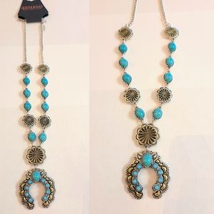 Concho style Turquoise Necklace